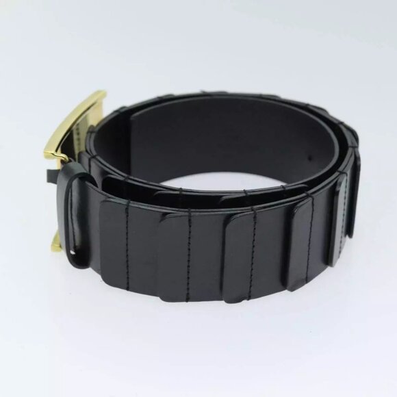 GUCCI Belt Leather 26.8""""""""-28.7"""""""" Black Auth bs - Picture 5 of 12